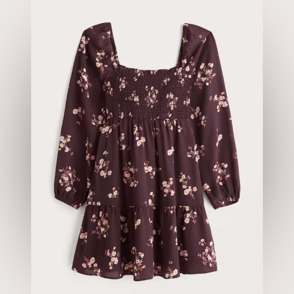 Abercrombie & Fitch Floral Mini Dress - Purple